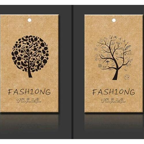 Kraft paper tags printing custom garment hang tag printing/ printed price Tags/customizedbrand name logo clothing swing tag