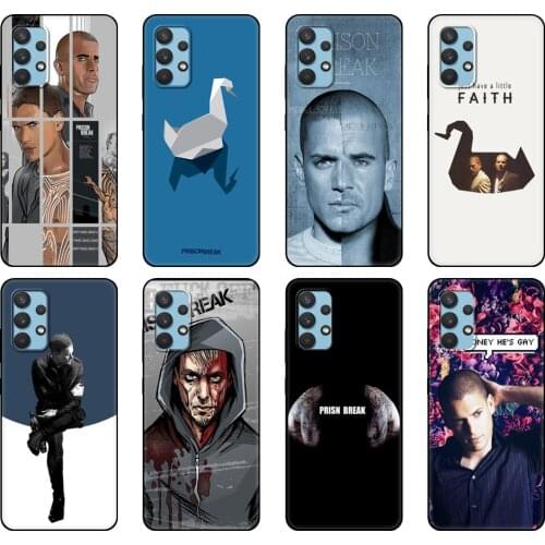 Black tpu Case For Samsung galaxy A32 A42 A52 A72 4g 5g S21 PLUS ultra back cover Prison PRISN BREAK