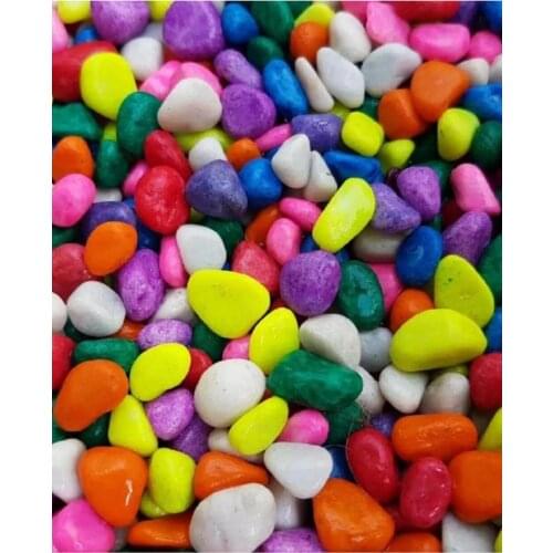 Decorative Aquarium For Colorful Pebble Stone 1 Kg aquarium equipment accessories multicolour fun fish sea aquarium kit