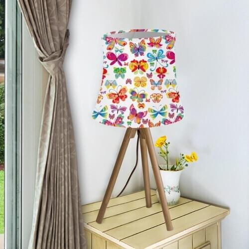 Print Butterfly Design Lampshade for Table Lamp Textile Fabrics Modern Wall Lamp Shade Pendant Customize Lamp Cover Home Bedroom