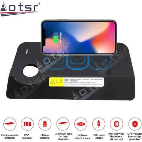 For JEEP Cherokee 2018 Car Wireless Charger QI Intelligent Infrared Fast Charging for iPhone Samsung Huawei