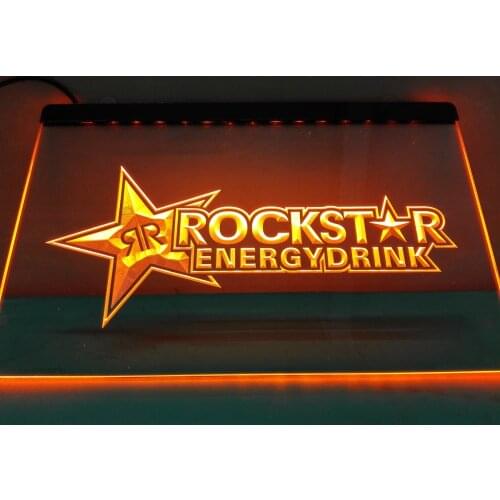 LE228- Rockstar Energy Drink Beer Bar LED Neon Light Sign home decor crafts