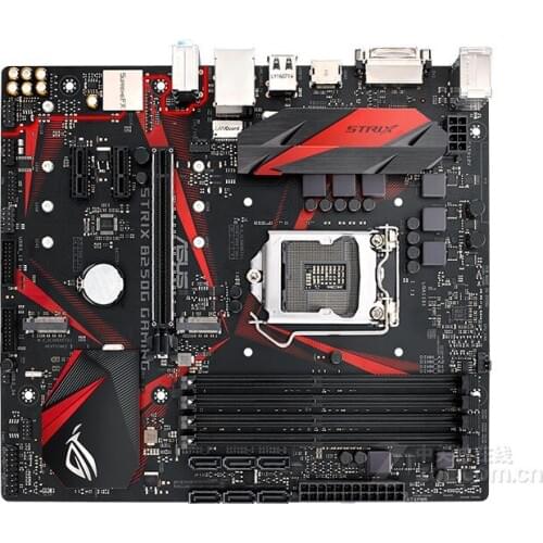 Used,Asus ROG STRIX B250G GAMING DDR4 LGA 1151 B250 Desktop Motherboard 64GB USB2.0 USB3.0 DVI HDMI motherboard free shipping