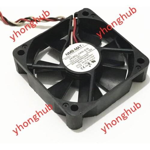 NMB-MAT 2406GL-04W-B39 T13 DC 12V 0.18A 60x60x15mm 3-wire Server Cooling Fan