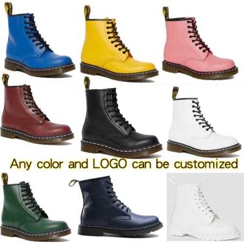 New 1460 Leather Casual Shoes Womens Motorcycle Boots Large Luxury Shoes Madam Designers Ankle Boots Red Vogue Boots 48 Sizes