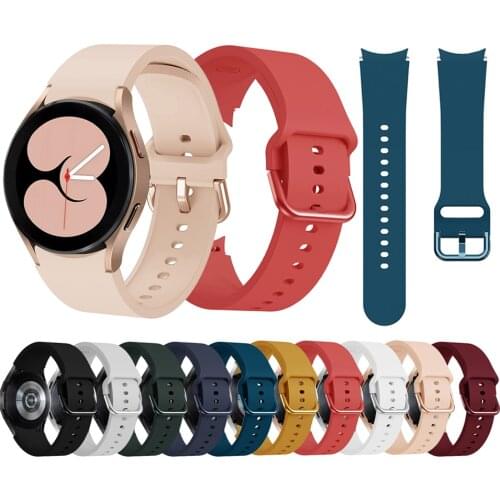 Original 20mm Silicone Band Strap For Samsung Galaxy Watch 4 Classic 42mm 46mm / Galaxy Watch 4 40mm 44mm Wristband Bracelet