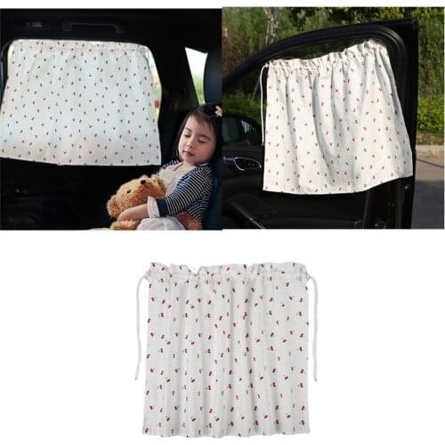 Suction Cup Car Window Sunshade Curtains Auto Side Windows Shade Cotton UV Protection And Heat Insulation Car Styling