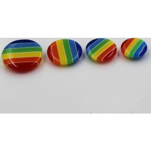 New Rushed Scrapbook Scrapbooking Accessories 20mm Korean High-grade Resin Rainbow Children Buttons Sweater Shirt Button 50pcs