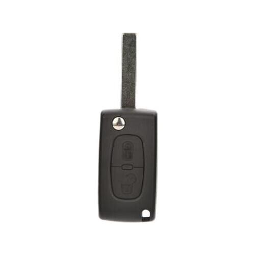 Folding Key Shell Plastic Remote Car Key Case Cover Key Shell Replacement PEUGEOT 207 307 308 2 Buttons