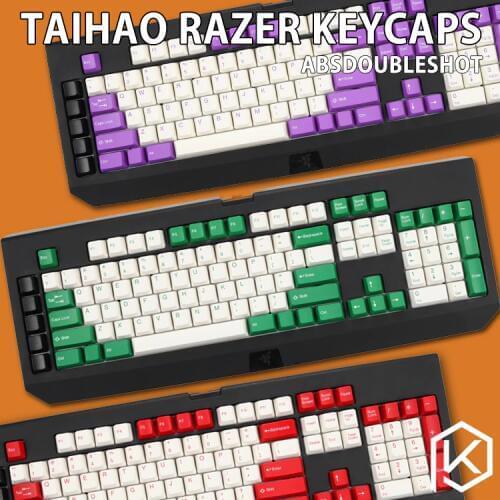 Taihao abs double shot keycaps for diy gaming mechanical keyboard razer blackwidow ultimate 87 104 [Only keycaps]