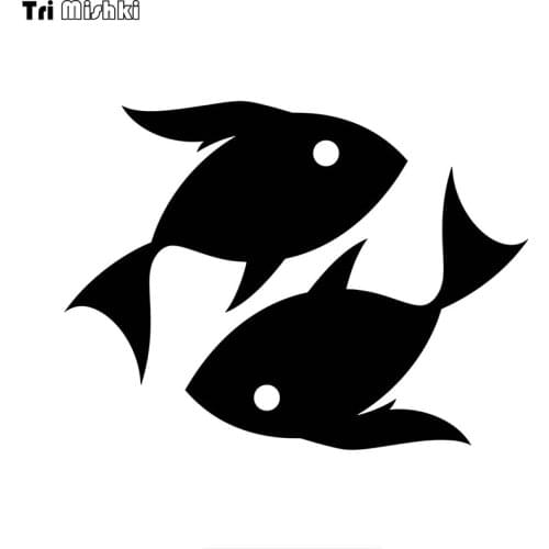 Tri mishki HZX1351 zodiac signs Pisces car sticker Vinyl Decals Waterproof sticker on Car Body Rear Window