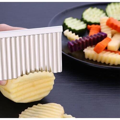 Potato Wavy Edged Tool Peeler Cooking Tools kitchen knives Accessories Stainless Steel Kitchen Gadget Vegetable Fruit Cutting
