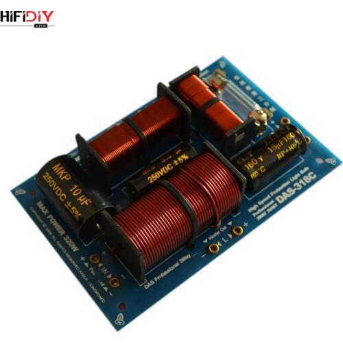 HIFIDIY DAS-318C 3 Way 3speaker Unit (tweeter + mid +bass )HiFi Professional Speakers audio Frequency Divider Crossover Filters