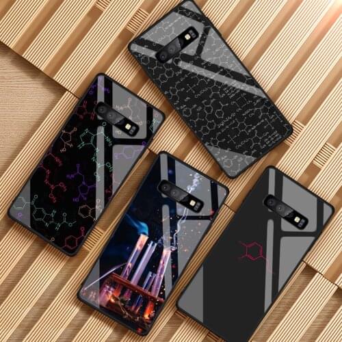 Cience chemistry Tempered Glass Phone Case For Samsung Galaxy S8 S9 S10 S20 PLUS J6 J8 2018 NOTE 8 9 10 Cover Shell