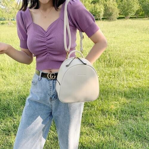 Mini Backpack Women PU Leather Shoulder Bag For Teenage Girls 2020 New Fashion Small Bagpack School Bag Ladies Casual Backpack