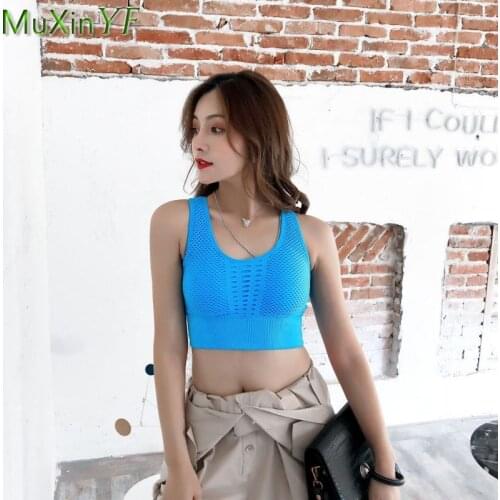 Womens Underwear 2021 New Hollow Breathable Mesh Sports Bra Plus Size Push Up Fitness Lingerie Running Beauty Sexy Bralette