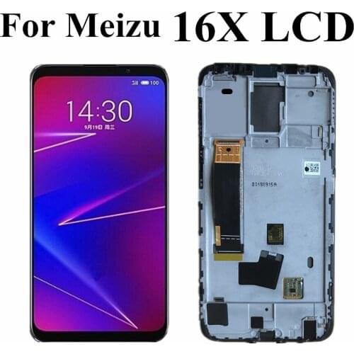 AMOLED LCD 6.0" For Meizu 16X LCD Display Touch Screen Digitizer Panel M872Q M872H With Frame for Meizu 16X 16 X LCD