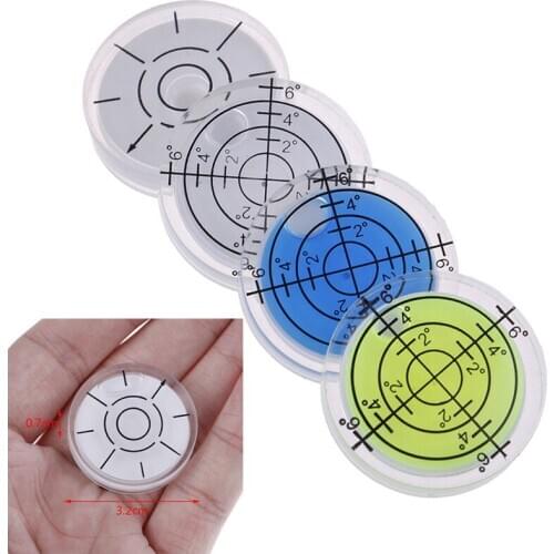 1Pc 32*7mm Spirit Bubble Degree Mark Surface Level Round Circular Measuring Meter