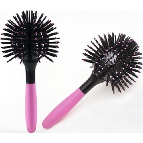 1pc 3D bomb curl Hair Brush spherical curler styling tools Human Detangling escova de cabelo tangle Comb care Free shipping