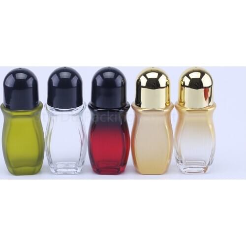 1pcs 50ml roll on perfume bottle, 50cc clear essential oil rollon bottle, small glass roller container