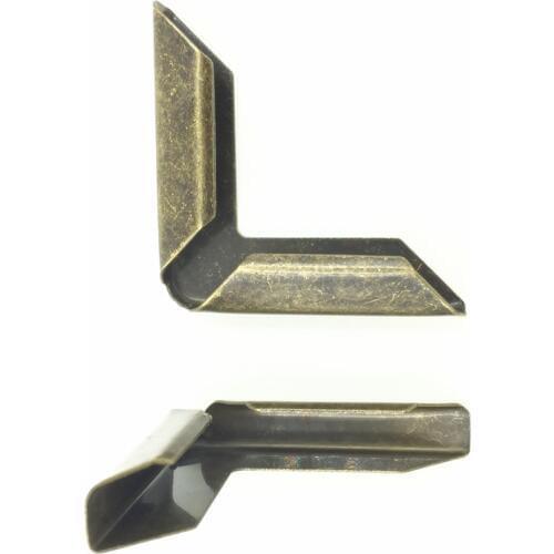 100Pcs Antique Bronze Tone DIY Book Albums Menus Folders Corner Scrapbook Hardware Protectors 43x30mm