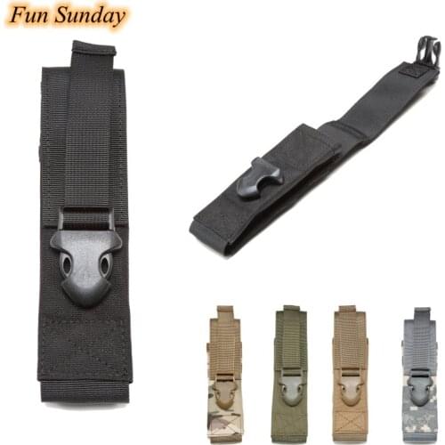 1000D Nylon Flashlight Molle Pouch Molle System Military Accessories Airsoft Hunting Tool Durable Pouch Molle Clip 5 Colors