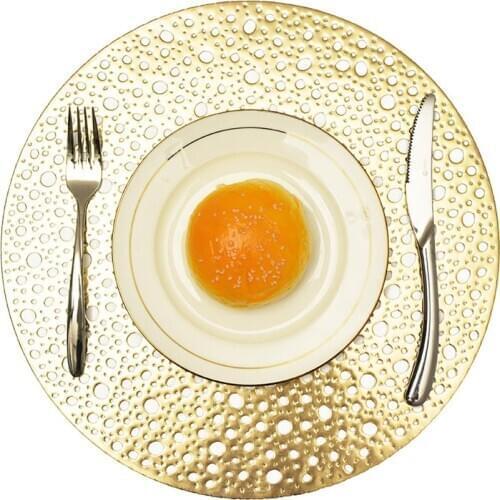 2Pcs Round Moon Surface Hollow Bowl Cup Placemat Heat Insulated Table Mat Pad