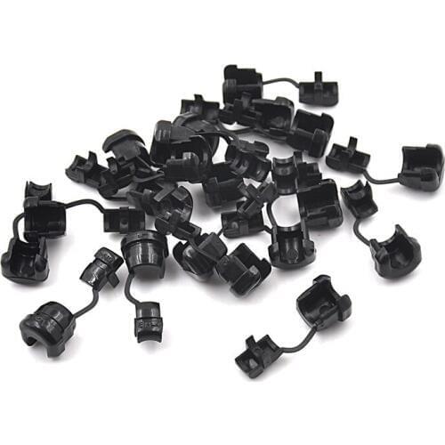 20pc 6N-4 Black Strain Relief Bushing SJT 18AWG T=0.5~1.6mm Nylon