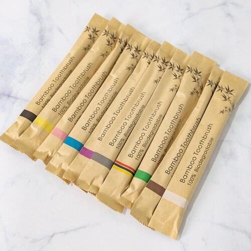 5-100pcs Soft Bamboo Toothbrush Eco Friendly Products Biodegradable Vegan Oral Hygiene Wood Toothbrushes Whitening Teeth