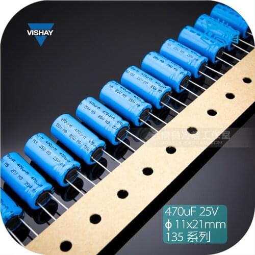 5pcs/50pcs 25V470uF 25V BC135 Series Phili Vishay New Audio Fever Electrolytic Capacitor Preamp Decoding