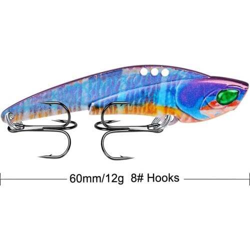 60mm12g Hard Fishing Lure VIB Rattlin Hook Fishing Sinking воблер