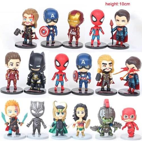 Disney Avenger Alliance 6Q Version Thor Hulk Panther Lightning Man Hand Made Doll Accessories Birthday Toy Gift Toy Decorations