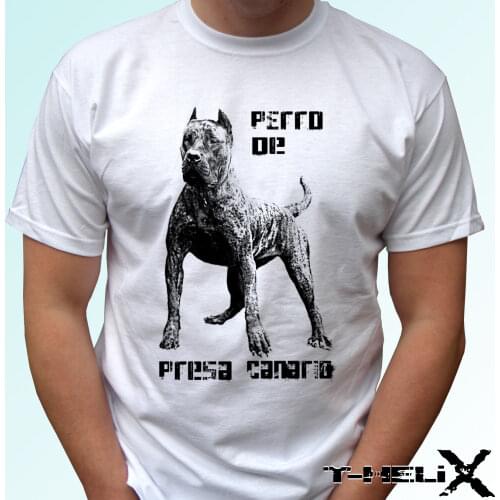 Printed T-Shirt Men Perro De Presa Canario Dogo - Dog T Shirt Top Tee - Mens Womens Kids Baby Sizes O-Neck T Shirt