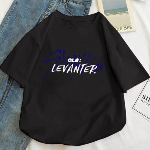 Kpop Stray Kids Yellow Wood Go Live In Life Leventer T Shirt Unisex Streetwear T-shirt Casual Short Sleeve Top Tees Graphic Tee