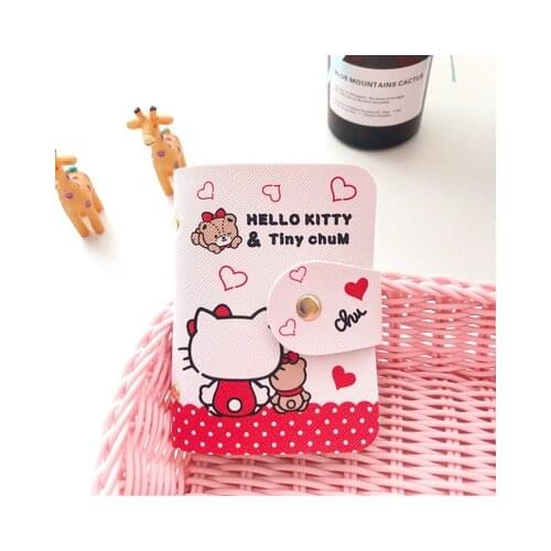 Hello Kitty Cartoon PU leather bank bus subway card storage bag ID card holder