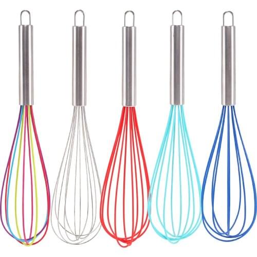 JANKNG 1pcs Drink Whisk Mixer Egg Beater Silicone Egg Beaters Kitchen Tools Hand Egg Mixer Cooking Foamer Wisk Cook Blender