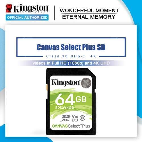 Kingston Original Carato De Memória 64 GB SD Memory Card Class 10 SDXC Storage Card Schede Memoria SD for Sony Nikon Camera