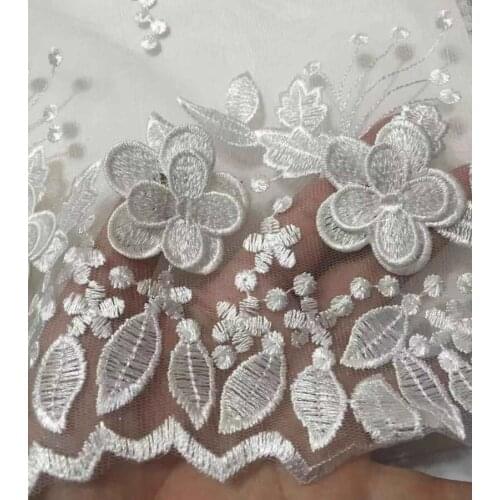 Beautiful olive green French net lace fabric delicate 3D flowers appliqued tulle lace fabric with embroidery 5yards/lot