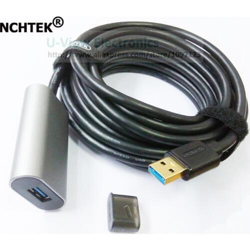 NCHTEK Standard USB3 0 A Male to A Female Active Extension Connector Cable with DC Power Port About 5M/Free Shipping/1PCS