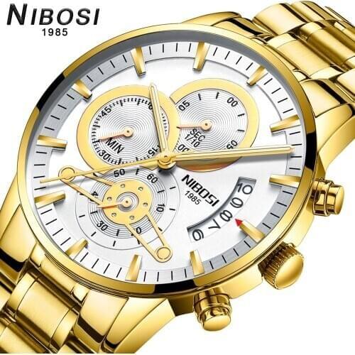 NIBOSI Wrist Watch Men Waterproof Chronograph Military Army Male Clock Top Brand Luxury new Man quartz Watches Relogio Masculino