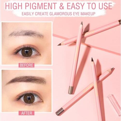 New 4 Color Classic Wood Eyebrow Pencil Waterproof Eye Brow Durable Soft Eye Brow Ultra-fine Eye Pencil Cosmetic Tool TSLM1