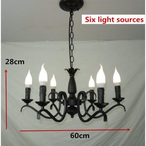 New European style Pendant Lights led lamps black retro dining room Pendant lamps E14 led lustre lighting Pendant lamp Z50