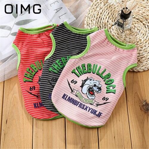 OIMG French Bulldog Clothes Pet Fashion Breathable Small Dog Shirts Puppy Sleeveless Funny Summer Dog Tees