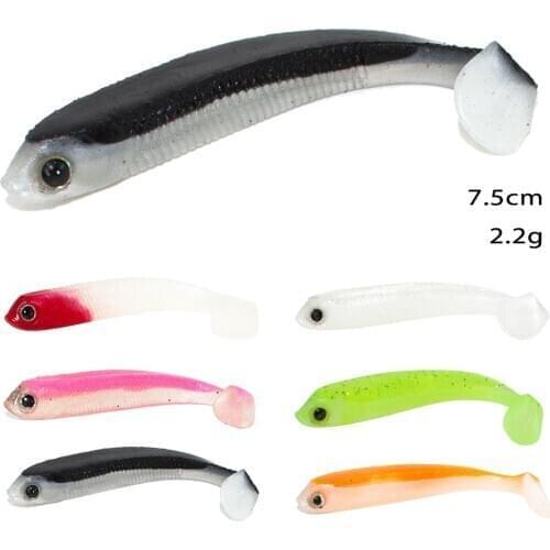 Trout Baits Soft Lure Shad Floating Minnow Jerkbai 75mm 2.2g Silicon Swimbait Rockfish Wacky Shaky Texas Fishing Lures
