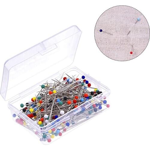 Qsezeny50/100Pcs/Box Patchwork Pins Positioning Needle Sewing Marker Needle Dressmaking Pins DIY Handmade Make Garment Accessory