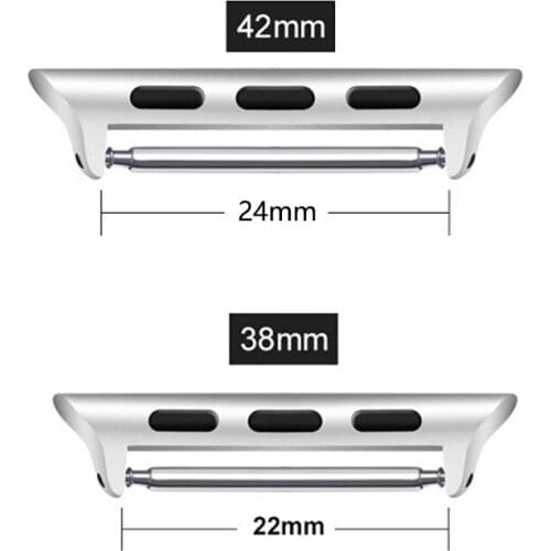 Watches Strap Connector Adapter for iwatch SE 6 5 4 band 40mm 44mm 38mm 42mm Seamless Linker Strap Watchband for Apple Watch