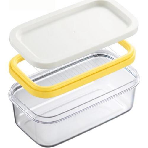 Butter Cutter Stainless Steel Slicer Cheese Glass Butter Keeper Container Box Multifunction Kitchen Accessories