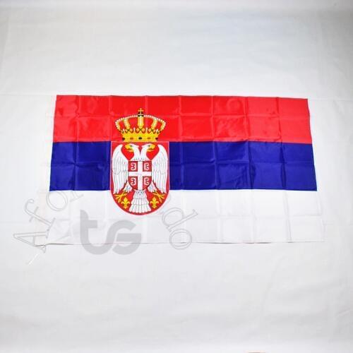Serbia 90*150cm Serbian flag Banner 3x5 Foot Hanging National flag Home Decoration flag