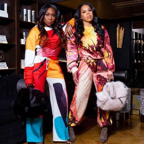 Spring Autumn Two Piece Set Women Long Sleeve Sweatshirt Top and Wide Leg Pants Matching Sets Casual 2 Piece Sets Womens Outfits