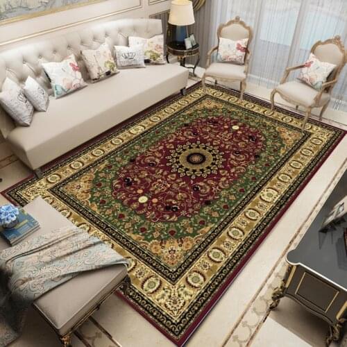 Turkey Big Rug Geometric Retro National Wind Striped Orange Carpets for Living Room Bedroom Area Rugs Bathroom Kitchen Floor Mat